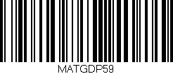 Código de barras (EAN, GTIN, SKU, ISBN): 'MATGDP59'