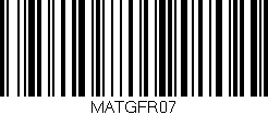 Código de barras (EAN, GTIN, SKU, ISBN): 'MATGFR07'