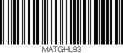 Código de barras (EAN, GTIN, SKU, ISBN): 'MATGHL93'