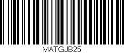 Código de barras (EAN, GTIN, SKU, ISBN): 'MATGJB25'