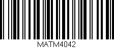 Código de barras (EAN, GTIN, SKU, ISBN): 'MATM4042'