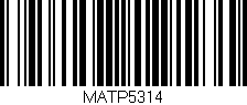 Código de barras (EAN, GTIN, SKU, ISBN): 'MATP5314'