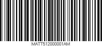Código de barras (EAN, GTIN, SKU, ISBN): 'MATT512000001AM'