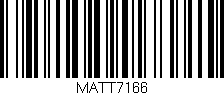 Código de barras (EAN, GTIN, SKU, ISBN): 'MATT7166'