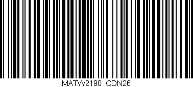 Código de barras (EAN, GTIN, SKU, ISBN): 'MATW2190/CDN26'