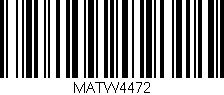 Código de barras (EAN, GTIN, SKU, ISBN): 'MATW4472'