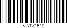 Código de barras (EAN, GTIN, SKU, ISBN): 'MATX1519'