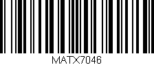 Código de barras (EAN, GTIN, SKU, ISBN): 'MATX7046'