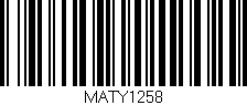 Código de barras (EAN, GTIN, SKU, ISBN): 'MATY1258'