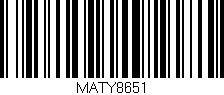 Código de barras (EAN, GTIN, SKU, ISBN): 'MATY8651'