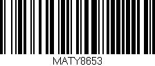 Código de barras (EAN, GTIN, SKU, ISBN): 'MATY8653'