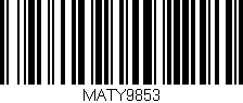 Código de barras (EAN, GTIN, SKU, ISBN): 'MATY9853'