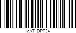 Código de barras (EAN, GTIN, SKU, ISBN): 'MAT/DPF04'