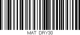 Código de barras (EAN, GTIN, SKU, ISBN): 'MAT/DRY30'