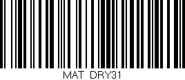 Código de barras (EAN, GTIN, SKU, ISBN): 'MAT/DRY31'