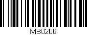 Código de barras (EAN, GTIN, SKU, ISBN): 'MB0206'