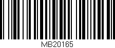 Código de barras (EAN, GTIN, SKU, ISBN): 'MB20165'
