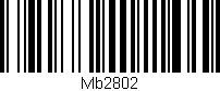 Código de barras (EAN, GTIN, SKU, ISBN): 'MB2802'
