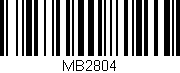 Código de barras (EAN, GTIN, SKU, ISBN): 'MB2804'