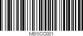 Código de barras (EAN, GTIN, SKU, ISBN): 'MBSCC001'