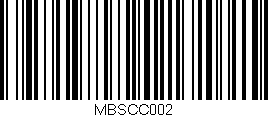 Código de barras (EAN, GTIN, SKU, ISBN): 'MBSCC002'