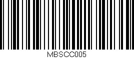 Código de barras (EAN, GTIN, SKU, ISBN): 'MBSCC005'
