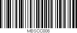 Código de barras (EAN, GTIN, SKU, ISBN): 'MBSCC006'