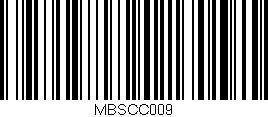 Código de barras (EAN, GTIN, SKU, ISBN): 'MBSCC009'