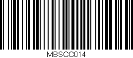 Código de barras (EAN, GTIN, SKU, ISBN): 'MBSCC014'