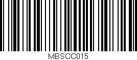 Código de barras (EAN, GTIN, SKU, ISBN): 'MBSCC015'