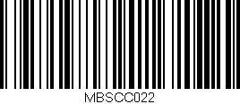 Código de barras (EAN, GTIN, SKU, ISBN): 'MBSCC022'