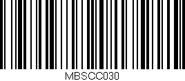 Código de barras (EAN, GTIN, SKU, ISBN): 'MBSCC030'
