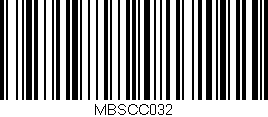 Código de barras (EAN, GTIN, SKU, ISBN): 'MBSCC032'