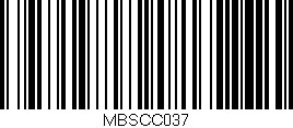 Código de barras (EAN, GTIN, SKU, ISBN): 'MBSCC037'