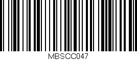 Código de barras (EAN, GTIN, SKU, ISBN): 'MBSCC047'