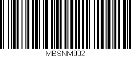 Código de barras (EAN, GTIN, SKU, ISBN): 'MBSNM002'