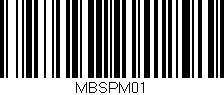 Código de barras (EAN, GTIN, SKU, ISBN): 'MBSPM01'