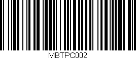 Código de barras (EAN, GTIN, SKU, ISBN): 'MBTPC002'