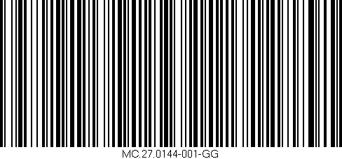 Código de barras (EAN, GTIN, SKU, ISBN): 'MC.27.0144-001-GG'