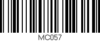 Código de barras (EAN, GTIN, SKU, ISBN): 'MC057'