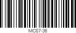 Código de barras (EAN, GTIN, SKU, ISBN): 'MC07-36'