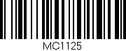 Código de barras (EAN, GTIN, SKU, ISBN): 'MC1125'