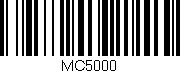 Código de barras (EAN, GTIN, SKU, ISBN): 'MC5000'