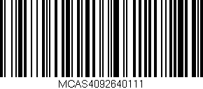 Código de barras (EAN, GTIN, SKU, ISBN): 'MCAS4092640111'