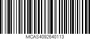 Código de barras (EAN, GTIN, SKU, ISBN): 'MCAS4092640113'