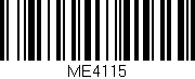 Código de barras (EAN, GTIN, SKU, ISBN): 'ME4115'