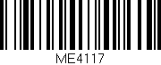 Código de barras (EAN, GTIN, SKU, ISBN): 'ME4117'