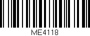 Código de barras (EAN, GTIN, SKU, ISBN): 'ME4118'