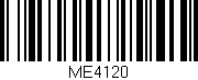 Código de barras (EAN, GTIN, SKU, ISBN): 'ME4120'