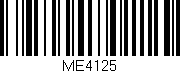 Código de barras (EAN, GTIN, SKU, ISBN): 'ME4125'